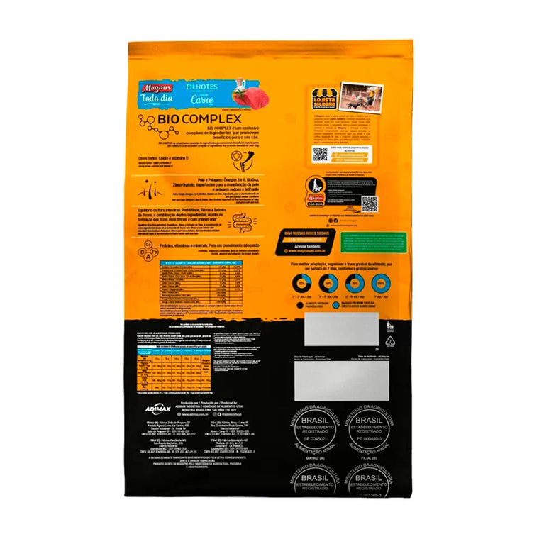 Ração Magnus Todo Dia para Cães Filhotes Sabor Carne
