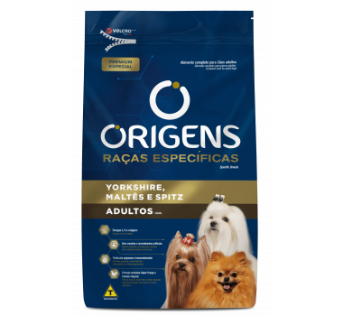Ração Seca Origens Raças Específicas para Cães Adultos Yorkshire, Maltês e Spitz - 3kg
