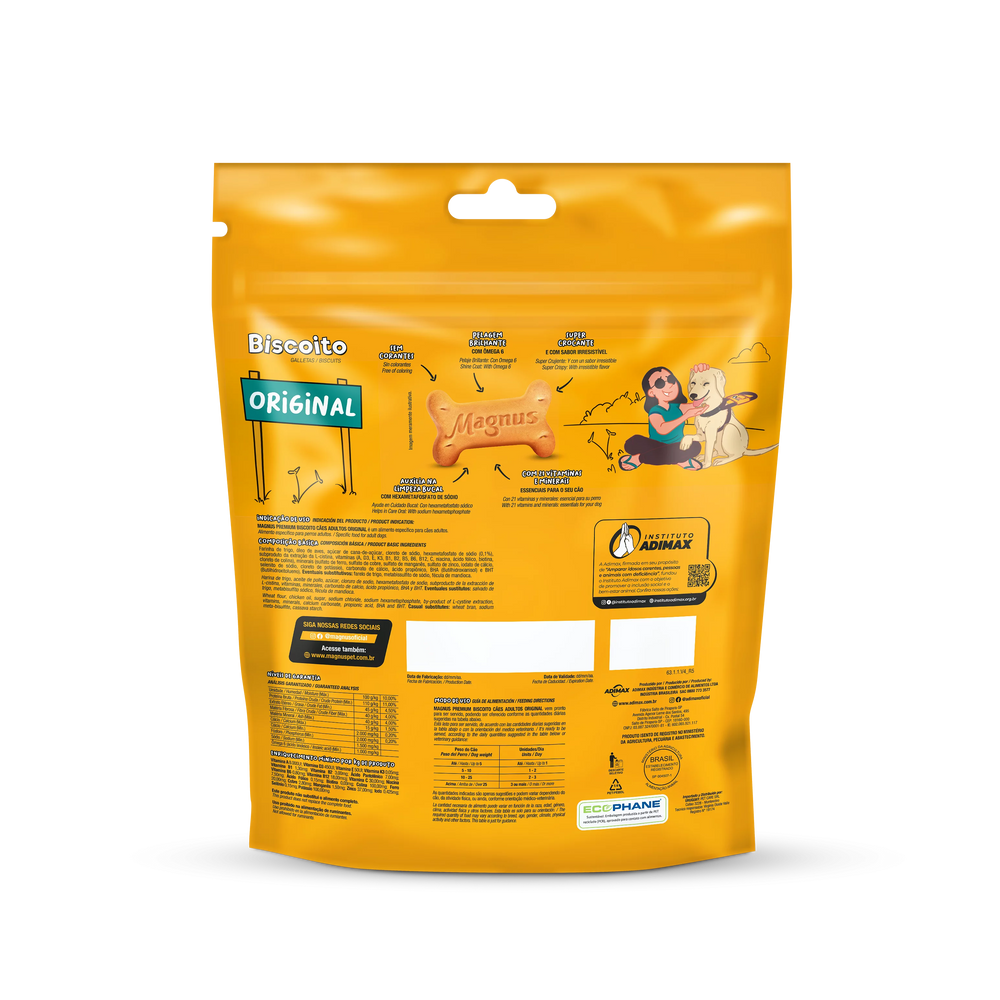Biscoito Magnus Original para Cães Adultos 400 g