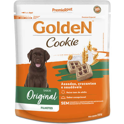 Biscoito Golden Cookie para Cães Filhotes Sabor Original 350 g - Loja Pet Mais