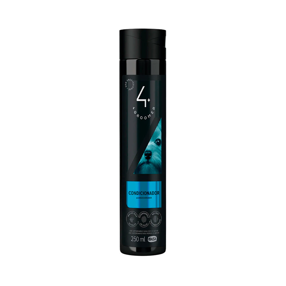 Condicionador Ibasa 4 Groomer Profissional para Cães e Gatos 250ml