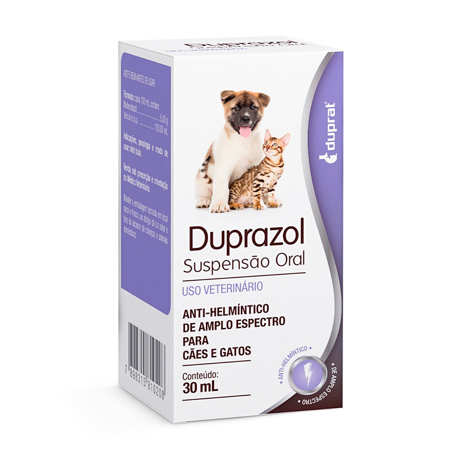 Vermífugo Duprat Suspensão Oral Duprazol  para Cães e Gatos 30ml