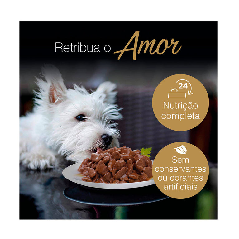 Ração Úmida Cesar Cortes Selecionados Cordeiro Assado ao Molho para Cães Adultos 85 g