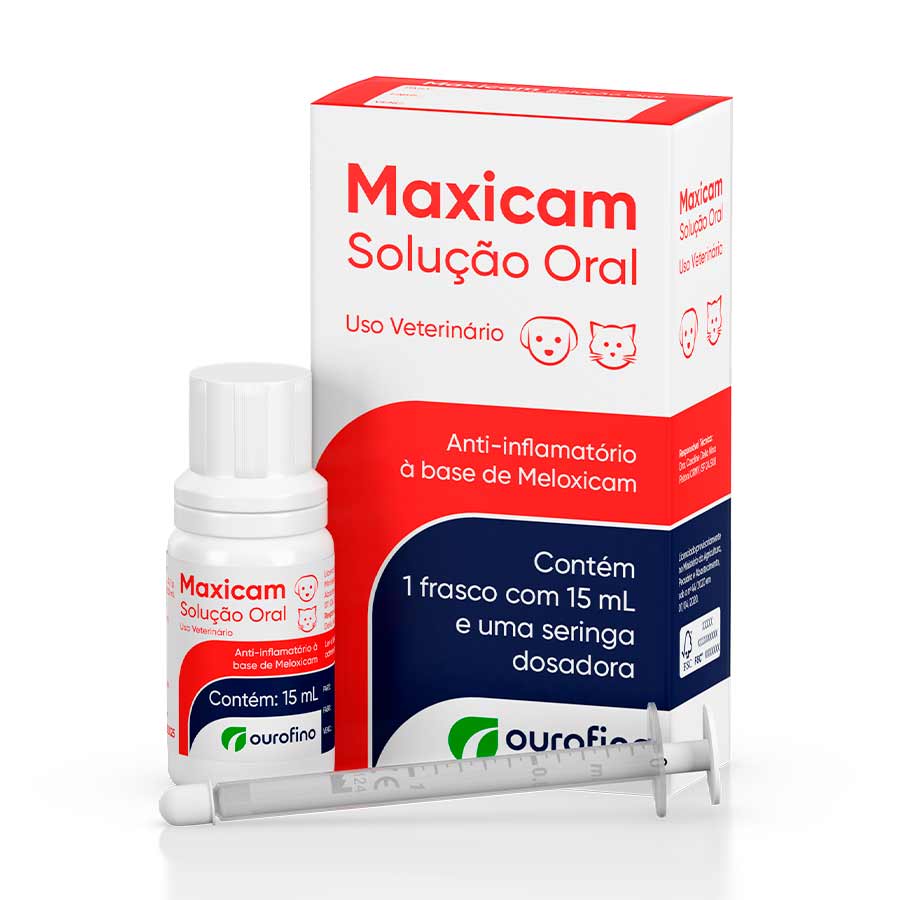 Anti-inflamatório Maxicam Ourofino Solução Oral 15 mL