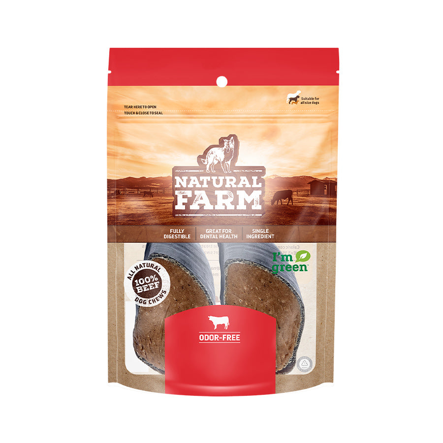 Osso Casco Bovino Natural Farm Bacon e Queijo com 2 Unidades para Cães