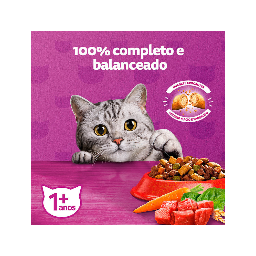 Ração Whiskas para Gatos Adultos Sabor Carne 500 G
