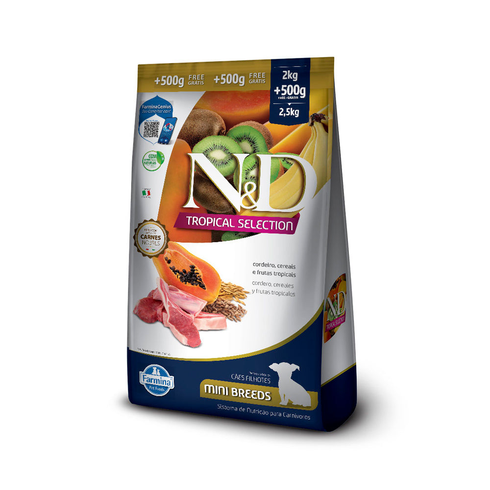 Ração Farmina ND Tropical Selection para Cães Filhotes de Porte Mini e Pequeno Cordeiro
