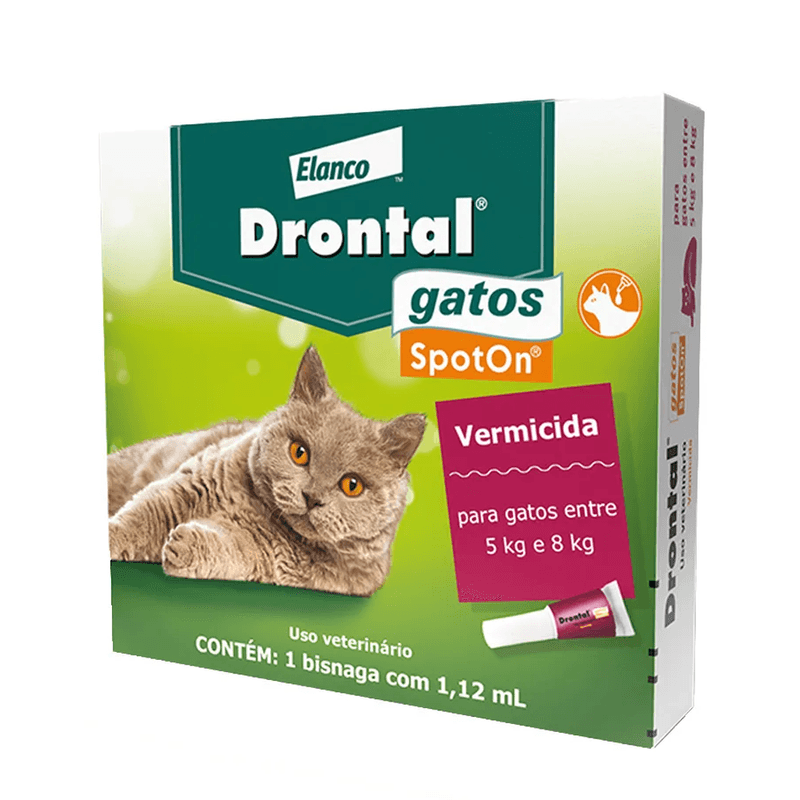 Vermífugo Drontal SpotOn para Gatos de 5 Kg a 8 Kg