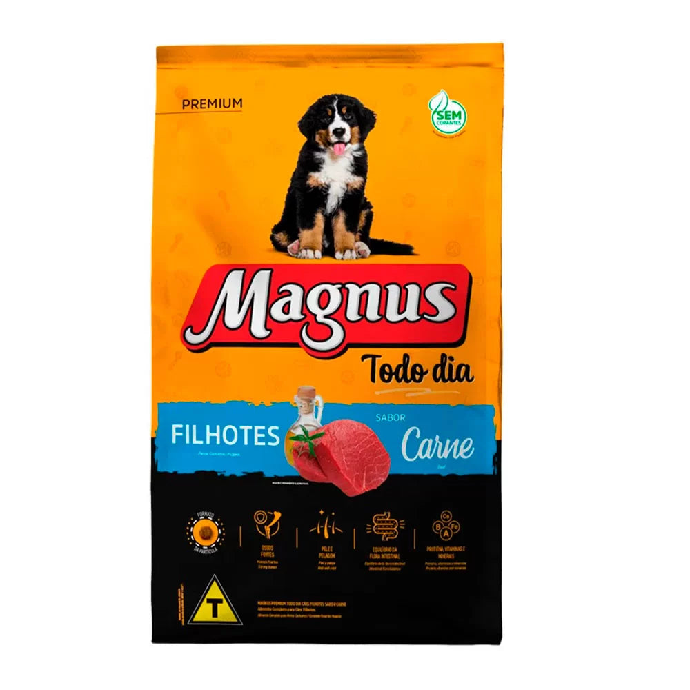 Ração Magnus Todo Dia para Cães Filhotes Sabor Carne