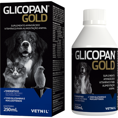 Suplemento Glicopan Gold Vetnil para Cães e Gatos 250 mL