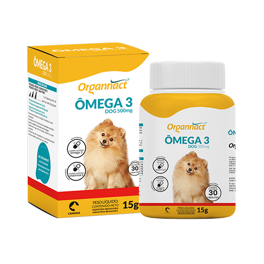 Suplemento Organnact Ômega 3 Dog para Cães 500 mg 15 g