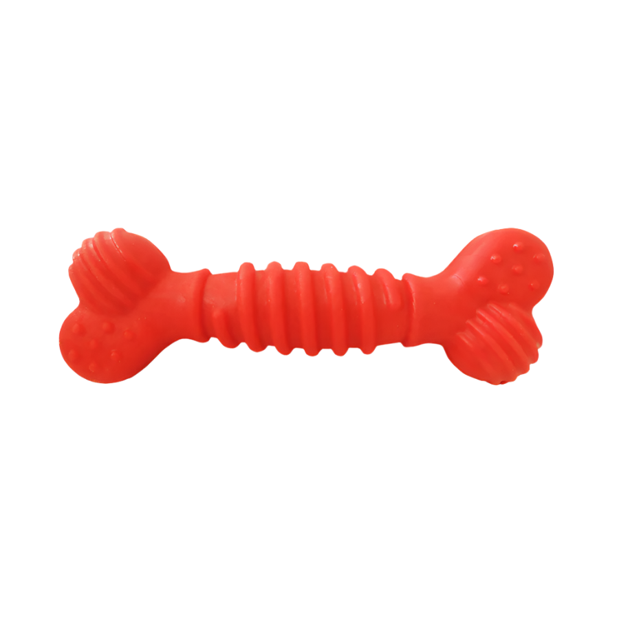 Brinquedo para Cães Furacão Pet Osso Superbone Borracha Vermelho