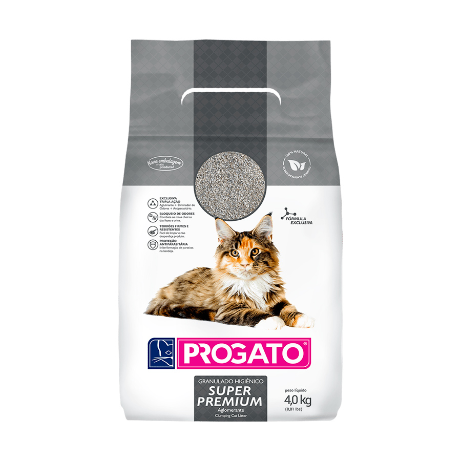 Areia Higiênica Progato Super Premium para Gatos 4 kg
