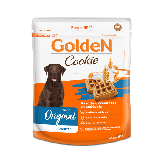 Biscoito Golden Cookie para Cães Adultos Sabor Original 350 g - Loja Pet Mais