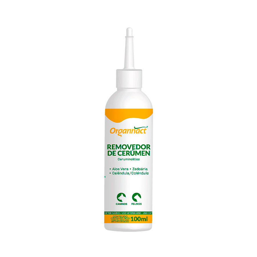 Removedor de Cerúmem Organnact para Cães e Gatos 100 mL