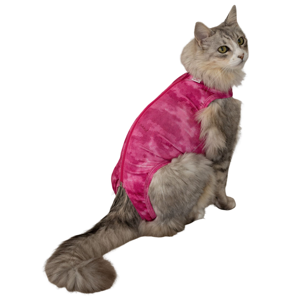 Roupa Cirúrgica Pós Castração Pet Med Regular Dry Light Supreme Rosa para Gatos