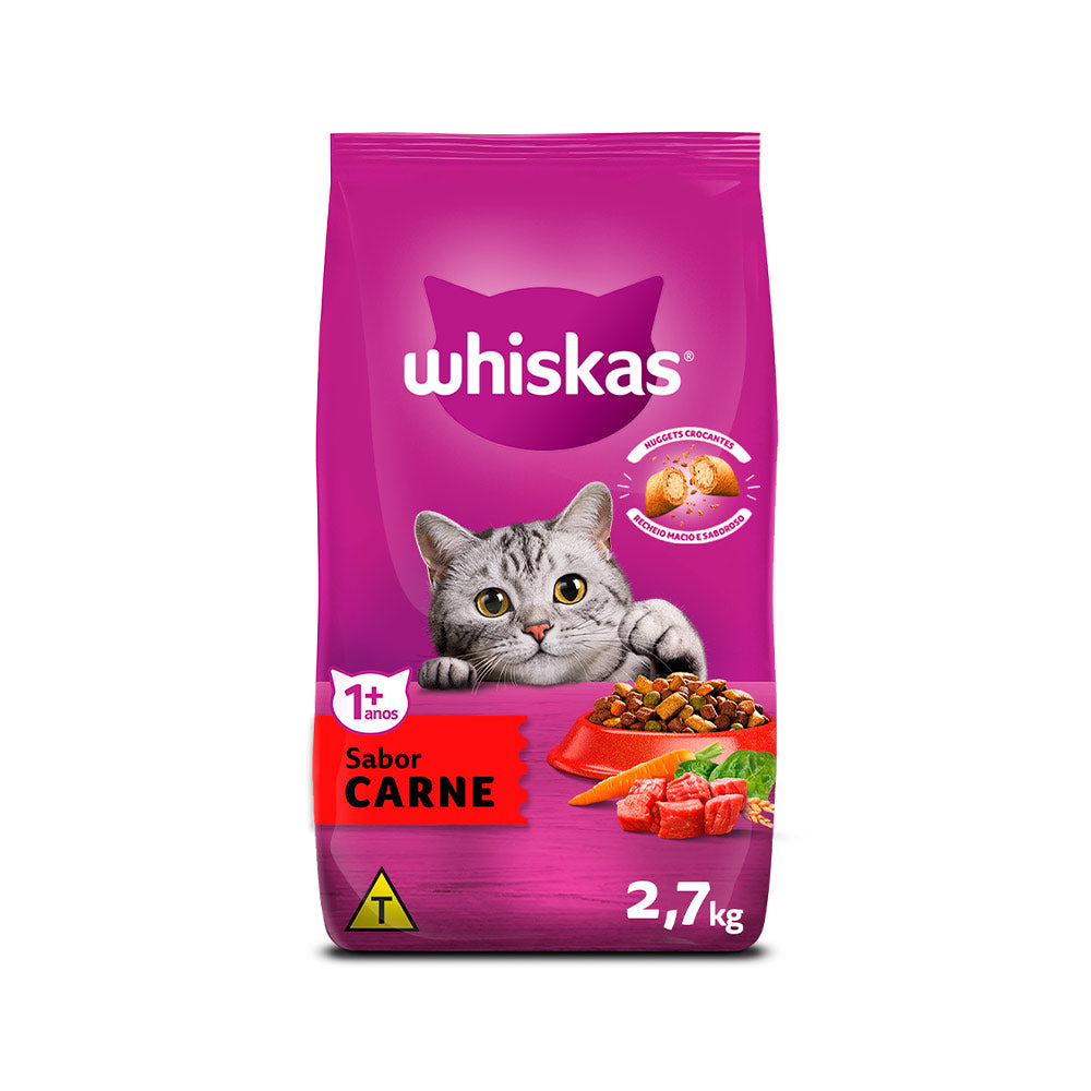 Ração Whiskas para Gatos Adultos Sabor Carne 10,1 kG